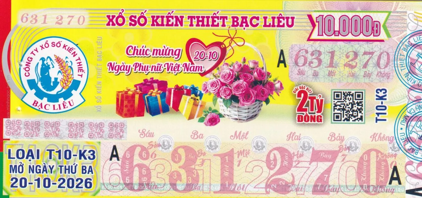 xs bạc liêu hôm nay