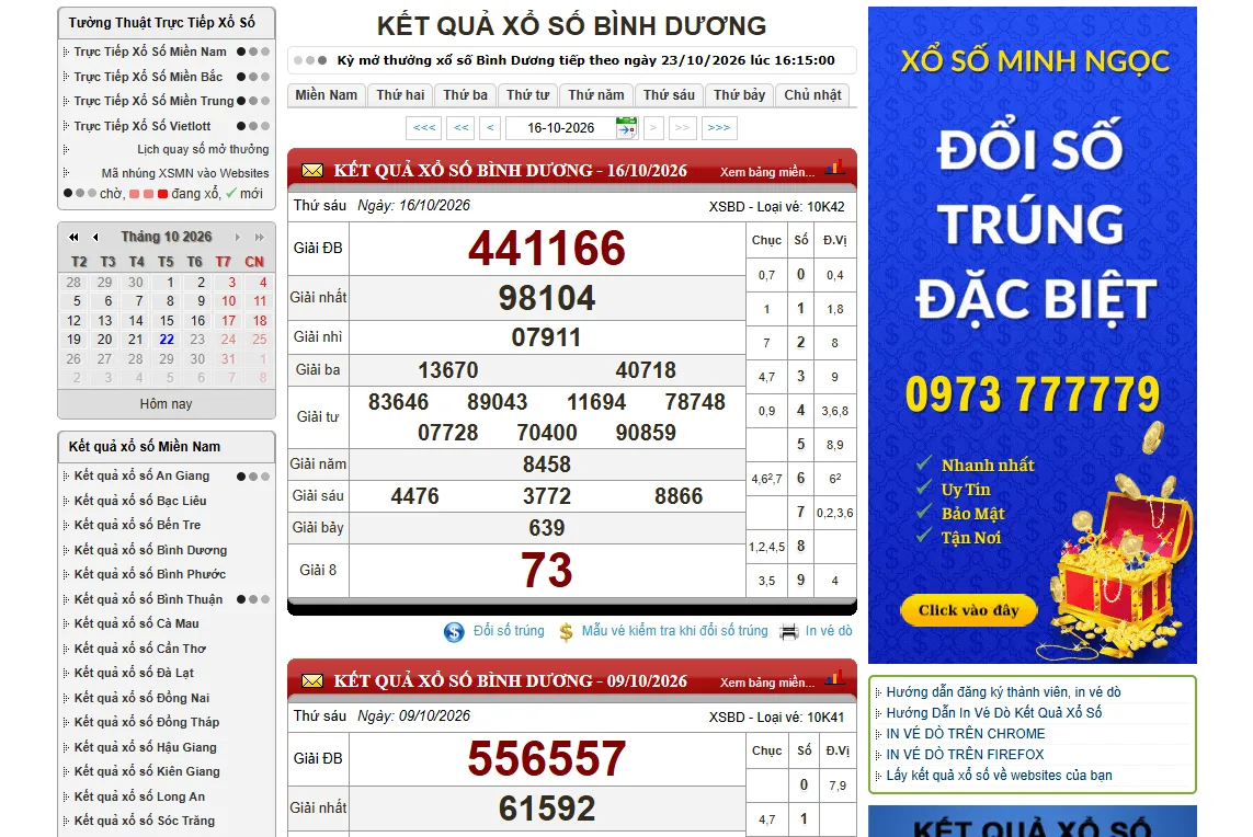 xổ số bình dương