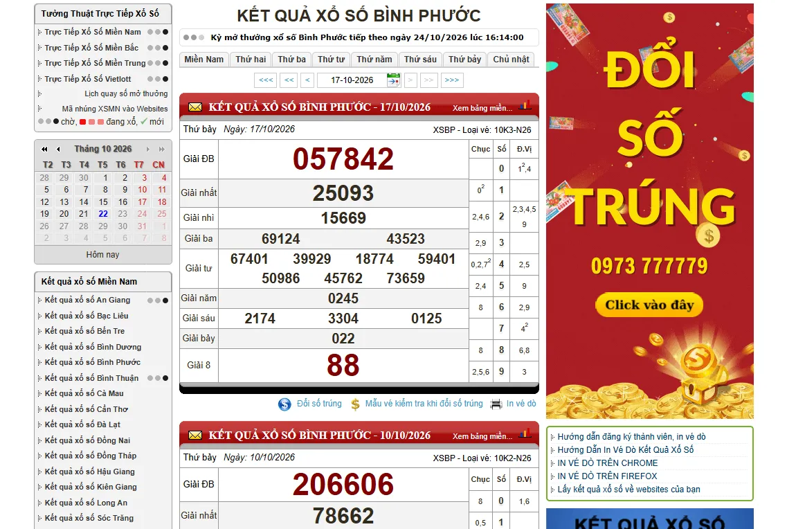 xổ số bình phước