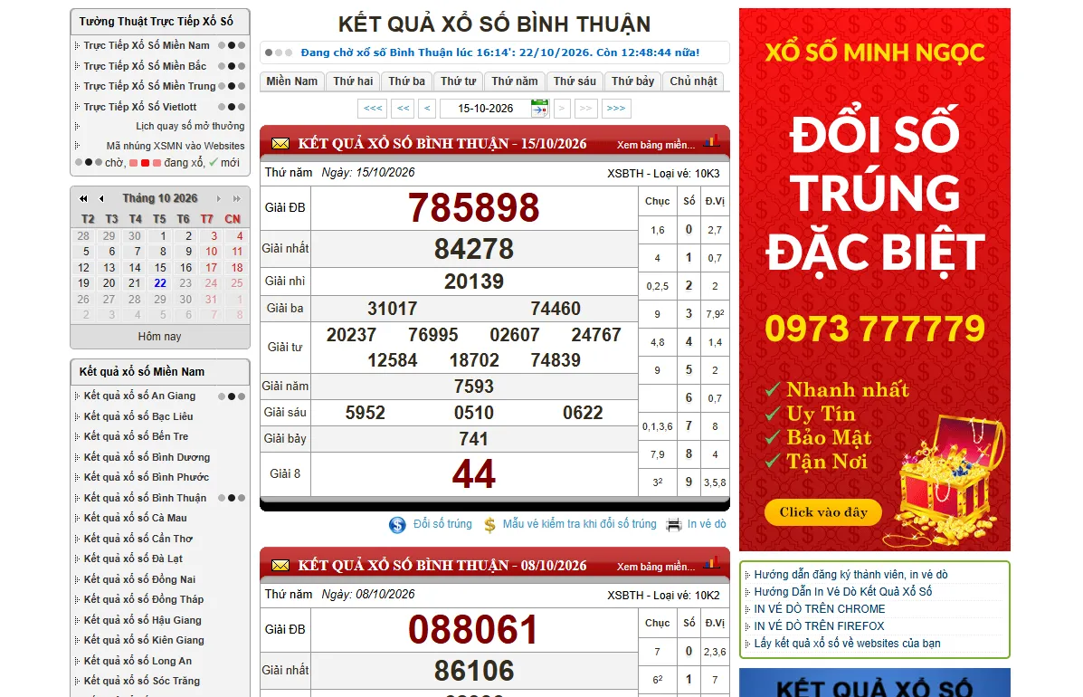 xổ số bình thuận