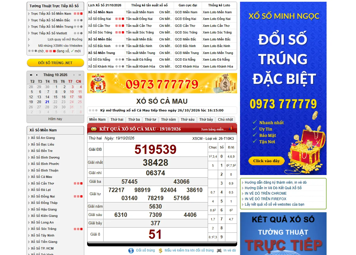 xổ số cà mau