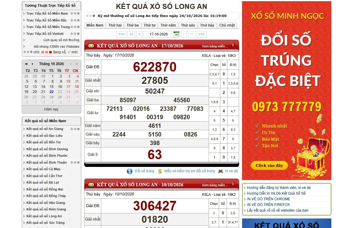 xổ số long an