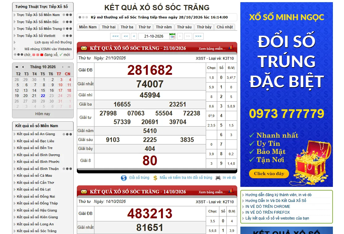 xổ số sóc trăng