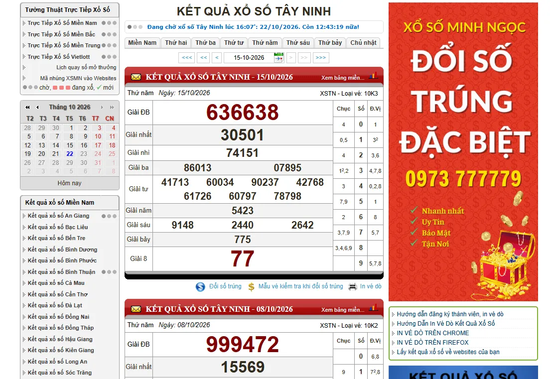 xổ số tây ninh